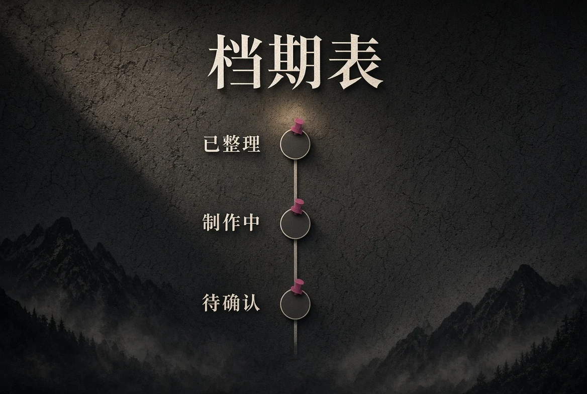 档期表内容状态